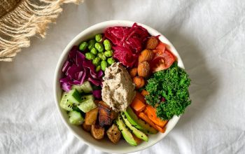 vegetable salad on white ceramic bowl